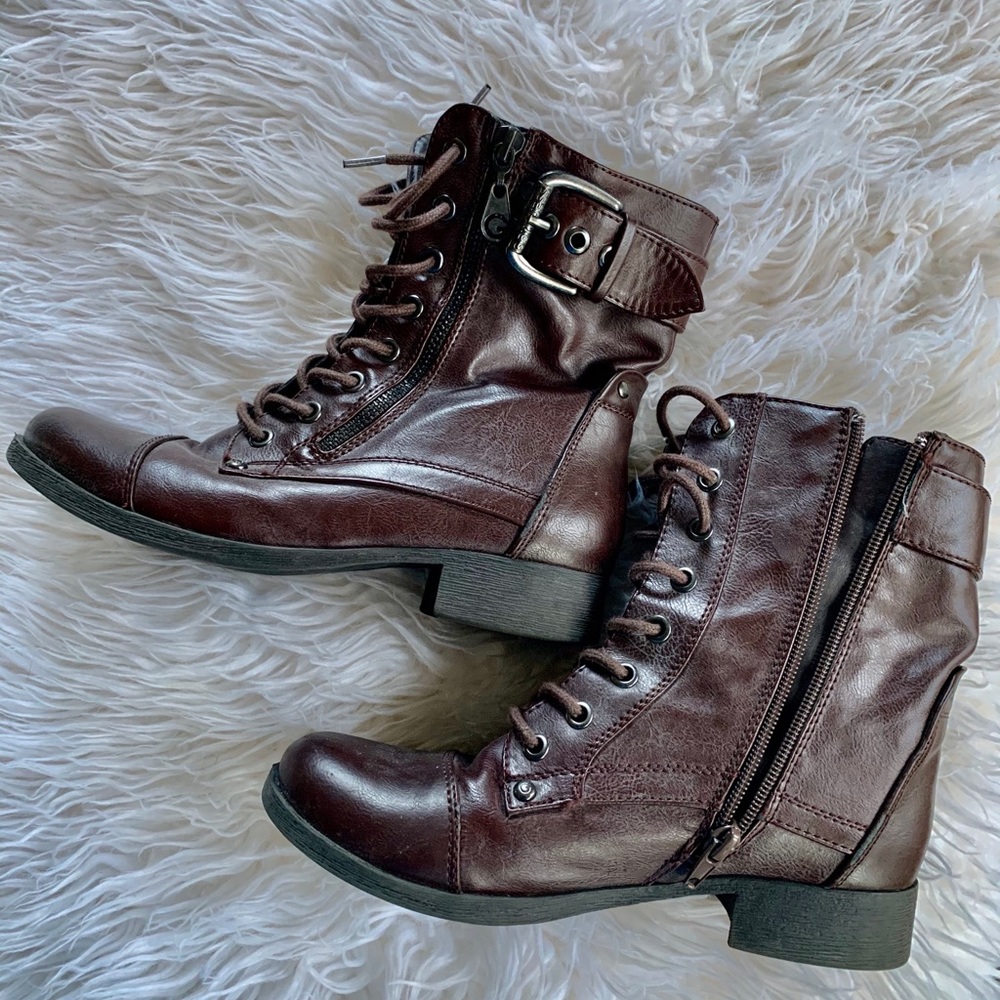 G by Guess Women’s Lace up Combat Boots